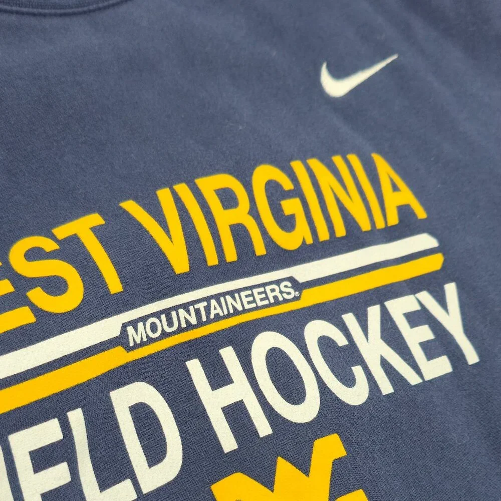 Nike West Virginia Mountaineers Field Hockey Sweatshirt,‎ Navy Blue, Size XL - Picture 3 of 8